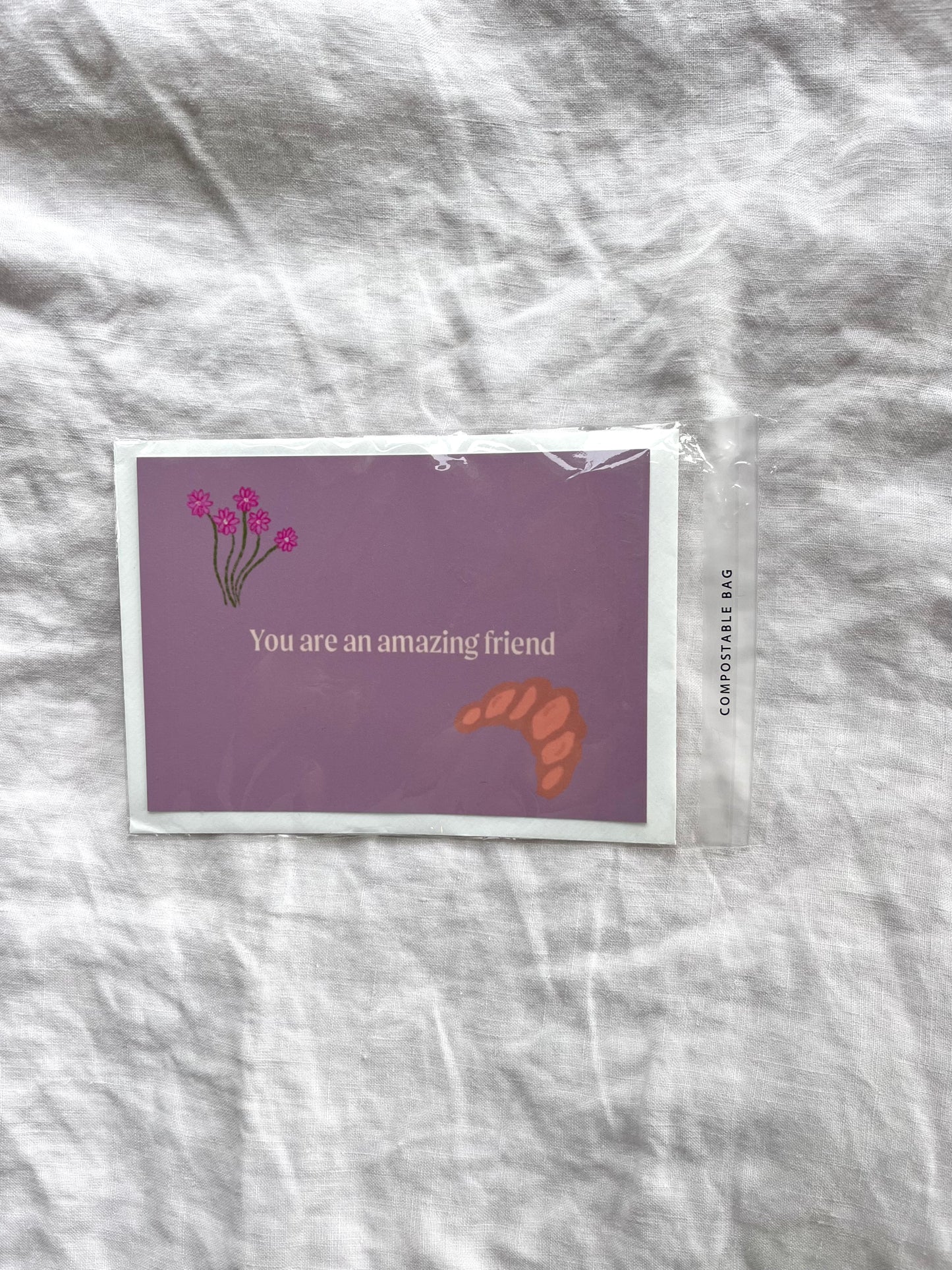 ‘You are an amazing friend’ Positive Affirmation Card