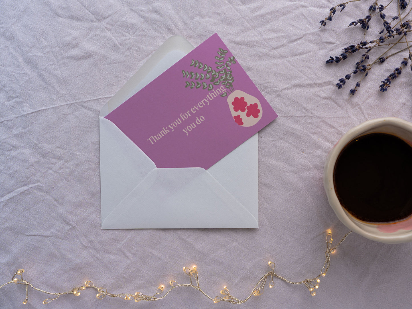 'Thank you for everything you do' Positive Affirmation Card